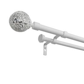 Exclusive Home Er1024-03 66120 Curtains Mosaic Double Curtain Rod And Finial