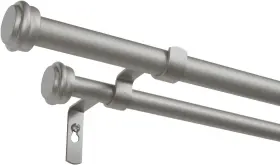 Er1025-01 Exclusive Home 66120 Topper Double Curtain Rod And 66 Inch -120 Matte Silver