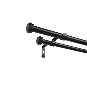 Er1025-03 Exclusive Home 66120 Topper Double Curtain Rod And Finial Set Matte Bronze 66 Inch -120