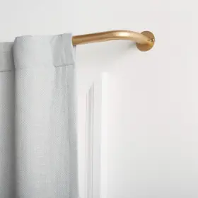 Rd014864dseha1 Exclusive Home Holden Wrap Around 1 Inch Curtain Rod Gold Adjustable 52 -72