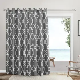 Ya013614dsehc1 Exclusive Home Ironwork Sateen Woven Room Darkening Blackout Grommet Top Pati