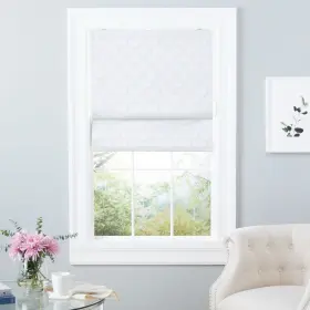 Yo014897dsehd1 Exclusive Home Montague Trellis Total Blackout Roman 34 Inch W X 64 H White