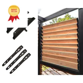 Explranltec 740501819564 Louver Bracket Kit Deck Sunblind System Shutters Hardware Black
