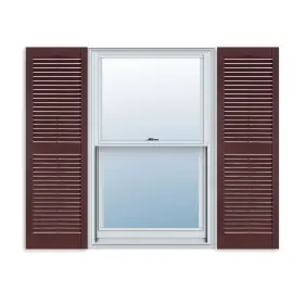 8541878535 Exteriorsolutions.com Exterior Solutions Standard Louver Vinyl 15 Inch W X 35 H Burgundy