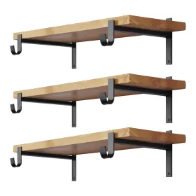 Ezy3126 Ezydecor Closet Rod Bracket Shelf With Hook Black Bracke