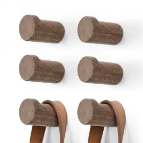 Fntc01 Fanatu Wooden Coat Hook Wall Mounted 6 Packs Hat Hooks Single Rac