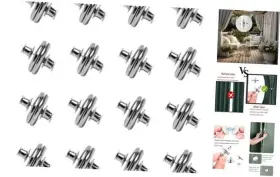 036722 Farwenc 16pairs Curtain Magnets Closure 0.98 Inch Double Sided Magnetic With Strong Heavy