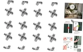 036723 Farwenc 20pairs Curtain Magnets Closure 0.98 Inch Double Sided Magnetic With Strong Heavy