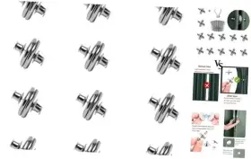 036725 Farwenc 12pairs Curtain Magnets Closure With 2pcs Premium Tiebacks 0.98 Inch
