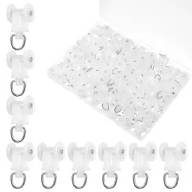 5163bhsc6759 Fdclixuvol 50 Pcs Curtain Track Glider Rollers Hooks Plastic Mute Wheel Ceiling