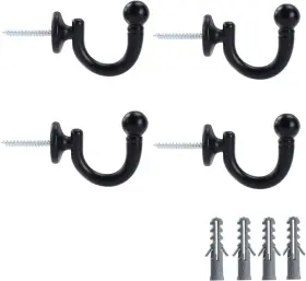 Fdy 445056890824 Curtain Tie Backs Hook Wall Mounted Drapery Tassel Holders Zinc Alloy Window Dr