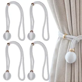 Featuman-a088 Featuman Curtain Tiebacks Decorative Holdbacks With Ball 4 Pack Simple And Elegant Ha