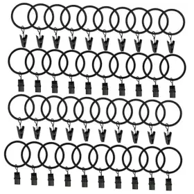 Fp-cr001b Feipu Home Co. Ltd 40 Pack Metal Curtain Rings With Clips Hangers Drapery