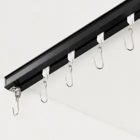 Felidesign 707862877947 Curtain Track Ceiling For Room 9ft - 12ft Black