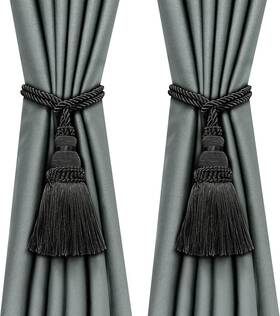 Fenghuangwu 313044213238 2 Pack Curtain Tie Backs Rope Tassels For Curtains Drape Tiebacks Ha