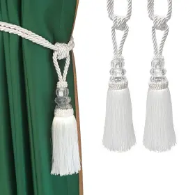 Fenghuangwu 680306677252 Tassel Curtain Tiebacks Handmade Tie Backs Elegant Crystal H