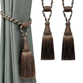 Fenghuangwu 680306679089 Curtain Tiebacks Handmade Elegant Tie Backs Holdbacks With Tassel For