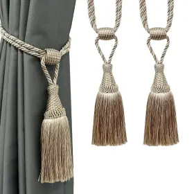 Fenghuangwu 680306679096 Curtain Tiebacks Handmade Elegant Tie Backs Holdbacks With Tassel For