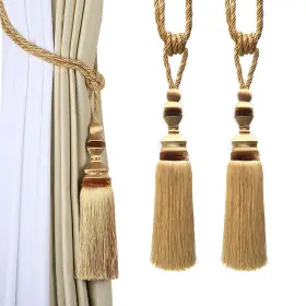 Fenghuangwu 680306679522 2pcs Curtain Tiebacks Tassel Tie-backs Elegant Tie Backs Holdbacks Fo
