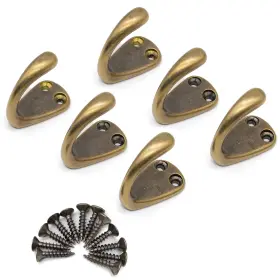 Frs007 Firsorca 6pcs Vintage Bronze Coat And Hat Hook Classic Simple Hooks Wall Mounted Bath