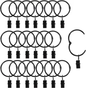 Fivebop 705353626692 40 Pack Rings Curtain Clips Rustproof Metal Window Drapery Decorative Vint
