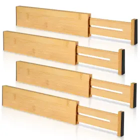 Xzt1202 Fjo Drawer Divider For Kitchen Organization Adjustable Bamboo