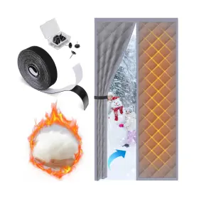 Bwm-g03 Flyzzz Magnetic Thermal Insulated Curtain - Fits Door Size 38 Inch X 82 Waterp