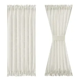 Cw5072v1tp Fmfunctex Linen Semi Sheer French Door Panels 72 Inches Long Natural Beige Cu