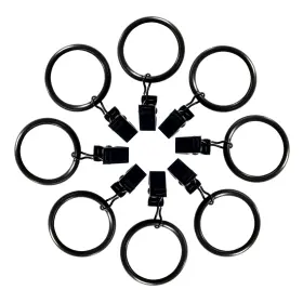 Fnphli 609917912392 New Upgraded 4mm Thickened Rings 36pcs Blackcurtain With Clips Drapery