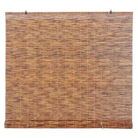 20-blc4 Forever Bamboo Backyard X-scapes Light-filtering Cord-free Reed Roll-up Blind