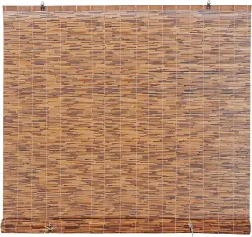 Fb-20bc6 Forever Bamboo Reed Cordless Light-filtering Shades Manual Roll-up 72w X 72h Coffee