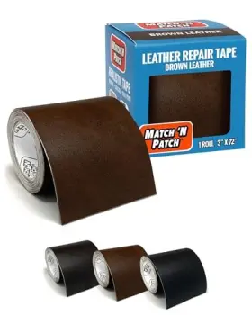 Fortis Design Inc. 818809011581 Realistic Leather Repair Tape - Durable Easy-to-apply Professional Brown