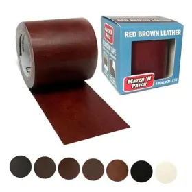 Mnp-2010 Fortis Design Inc. Realistic Leather Repair Tape - Durable Easy-to-apply 2.25 Inch X 15ft Red Brown