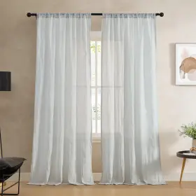 Fcc010076 French Connection - Charter Crushed Window Curtain Set Of 2 Panels Semi Sh