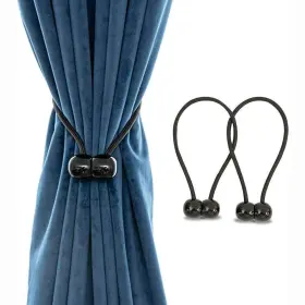 Fullgaden 791352374665 2 Packs Magnetic Curtain Tiebacks With Unique Wooden Balls Classic European W