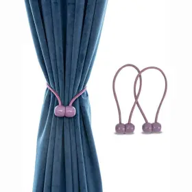 Fullgaden 791360785668 2 Packs Magnetic Curtain Tiebacks With Unique Wooden Balls Classic European W