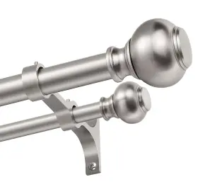 Fa-024 Fumlyate 1 Inch Double Curtain Rods 72 To 144 Inches Adjustable Telescoping Window Dr