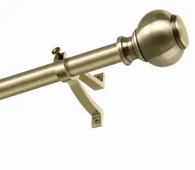 Fa-080 Fumlyate Antique Bronze Window Curtain Rods 72to 144 Inch Adjustable Rod Heav