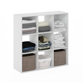 Furinno 24005r1wh Pelli Closet Organizers And Storage 9-cube Organizer Open Sh