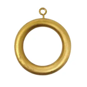 Galaxy Indiacraft 900006269246 Premium 12 Pcs Wooden Curtain Drapery Rings Golden For 0.5 To 1.25 Inch Curta
