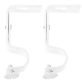 Garneck 738566813252 Adjustable Curtain Rod Bracket 2pcs Wall Mounting Holders W Inch