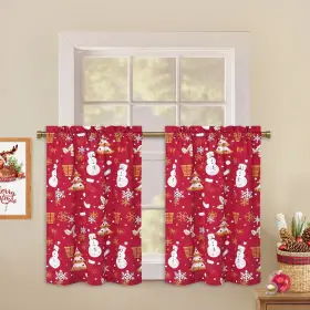 Garvee 955666475799 Kitchen Curtains Small Window Curtain Christmas Cafe