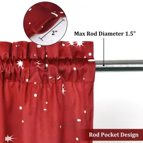 Garvee 955666475805 Christmas Kitchen Curtains Snowflake Decoration Cafe