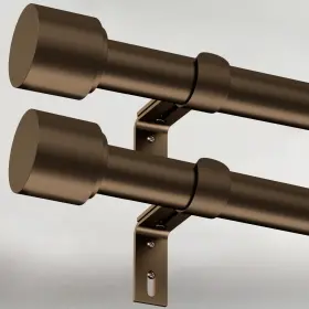 Geebobo 027685080578 2 Pack Bronze Curtain Rods For Windows 48 To 84 Inch 1 Adjustab