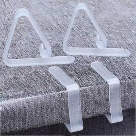 Gerilkai Qe5456 16 Pcs Tablecloth Clips - Clear Plastic Table Cloth Hold -outdoor Table