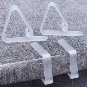 Qe5456 Gerilkai 16 Pcs Tablecloth Clips - Clear Plastic Table Cloth Hold -outdoor