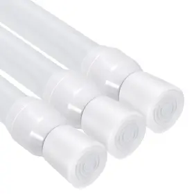 Ggxl-ky 796840206855 3 Pack Spring Tension Curtain Rods White Ajustable 41-71inchs 0.6inch Diamet