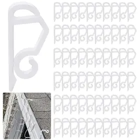Ghamyee 798020008778 120pcs Christmas Light Clips Gutter Hooks String Lights Mini Plas