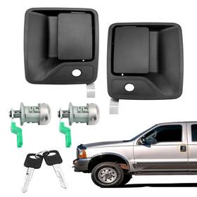 Gledewen B0dp29tjqn Exterior Door Handles With Lock Cylinders Keys Compatible 1999-2016 Ford