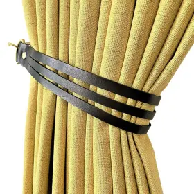 Glrovazas 616814043104 Leather Curtain Tieback Rod Holder 2pcs Drapery Belt Window